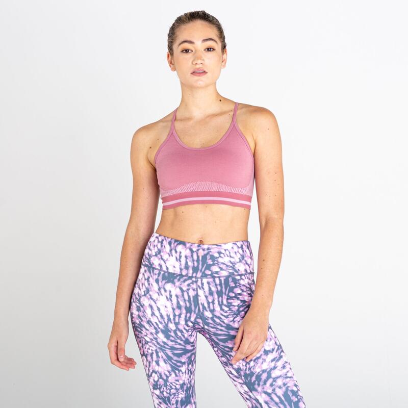 Haut de fitness femme Seamless Dare 2b, tableau rose