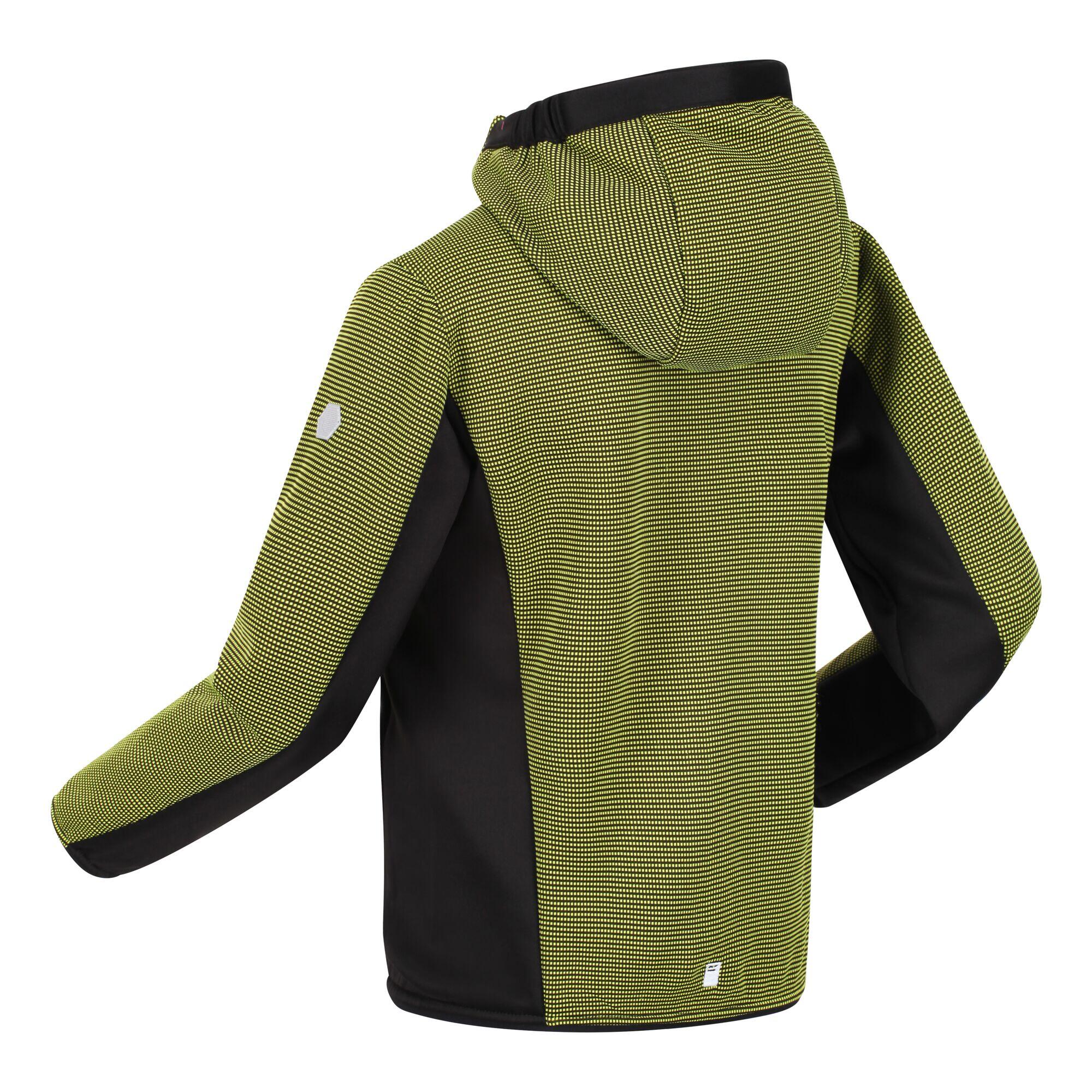 Childrens/Kids Highton Full Zip Fleece Jacket (Bright Kiwi/Black) 3/5