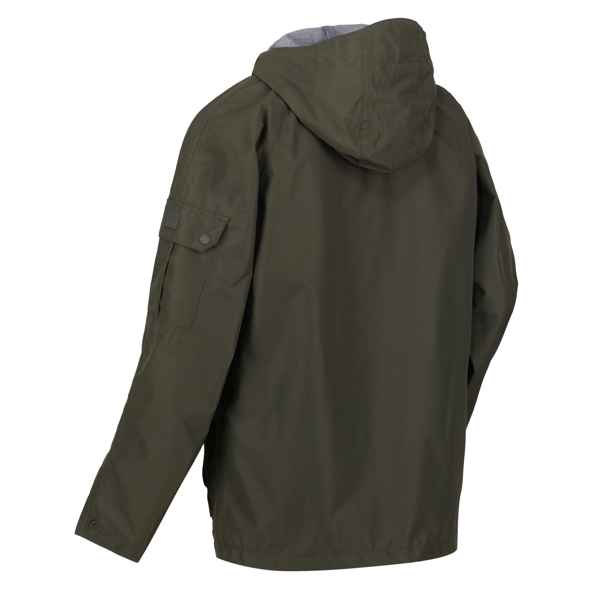 Mens Bergen Waterproof Jacket (Dark Khaki) 3/5