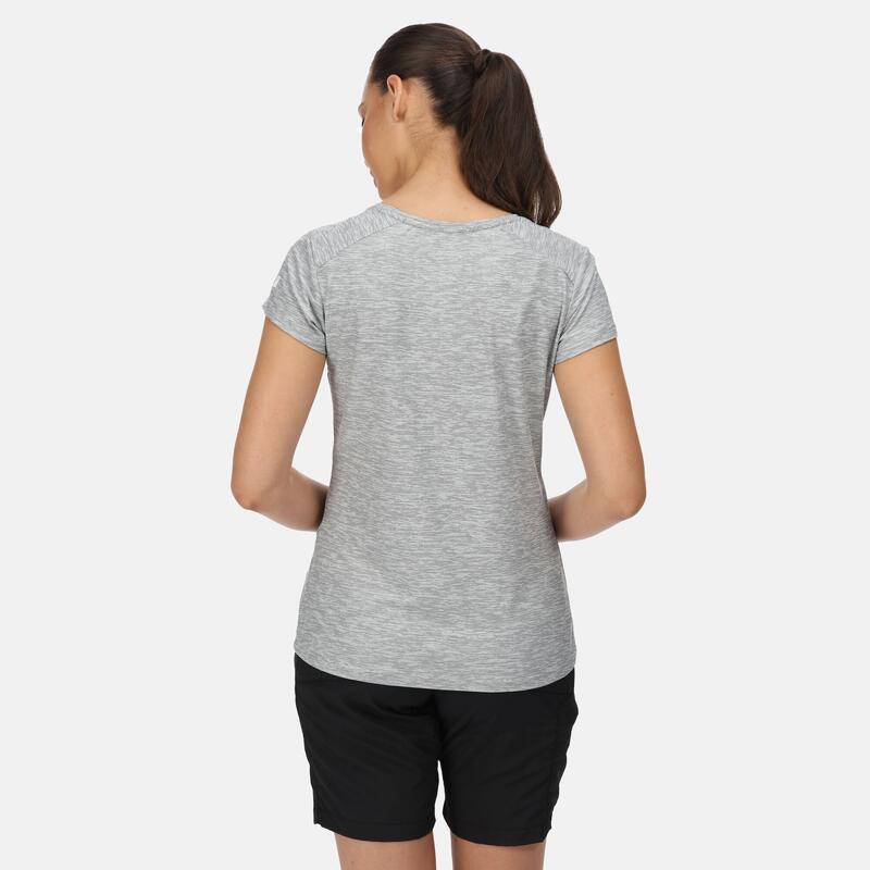 Limonite V Fitness-T-shirt voor dames - Vaalgrijs