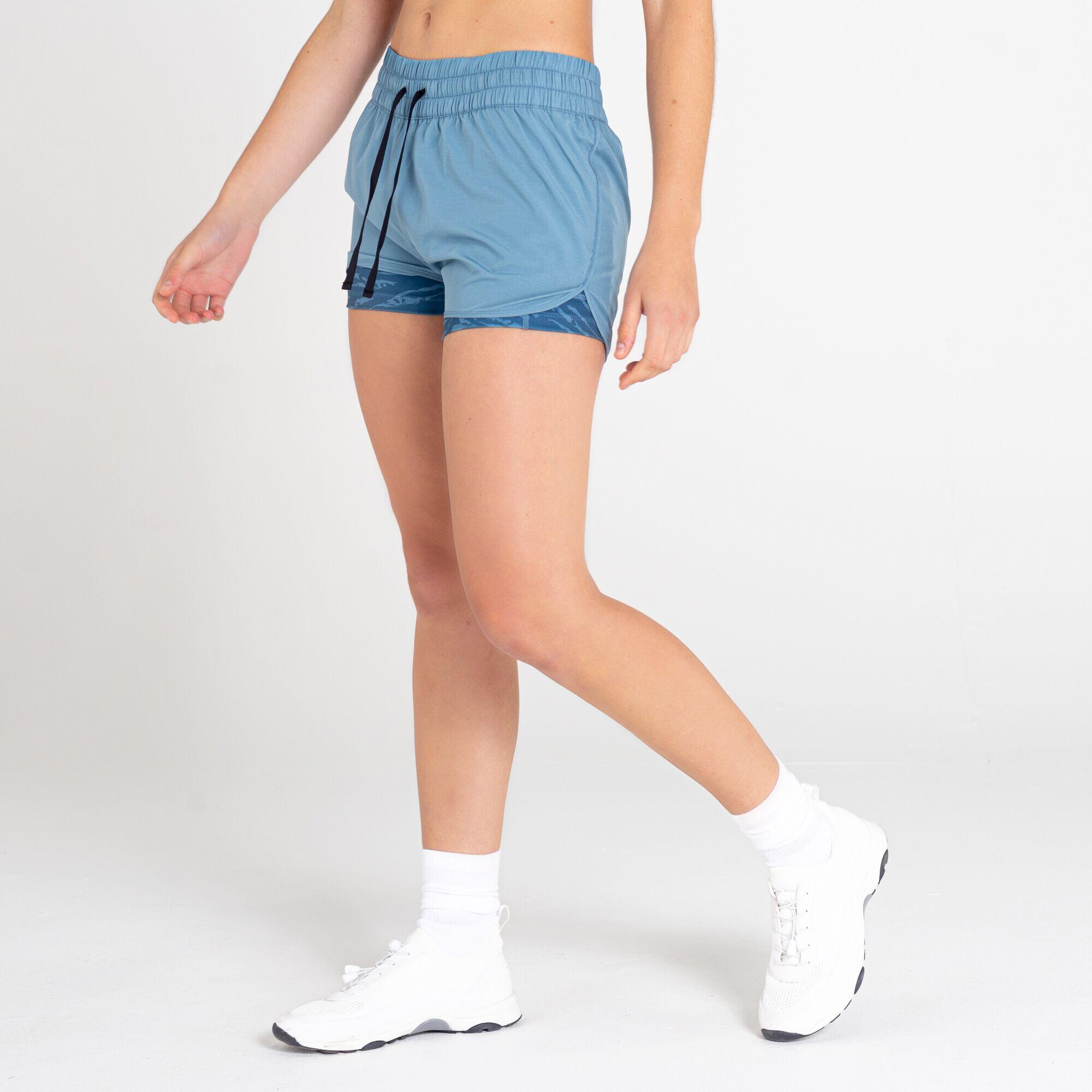 Sprint Up Women's Fitness Shorts - Bluestone / Grey 2/5