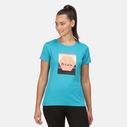 Fingal VI Fitness-T-shirt voor dames - Middenturquoise