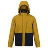 Heren Feelding Colour Block Waterdichte Bomber Jas (Geel Goud/Navy)