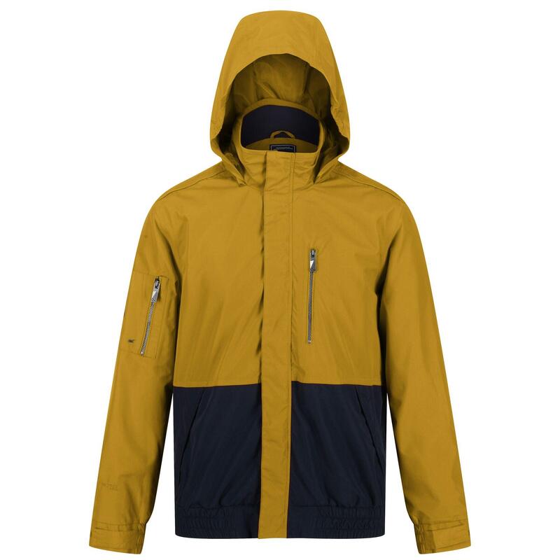 Bomber Blocchi Di Colore Impermeabile Uomo Regatta Feelding Giallo Oro Blu Navy