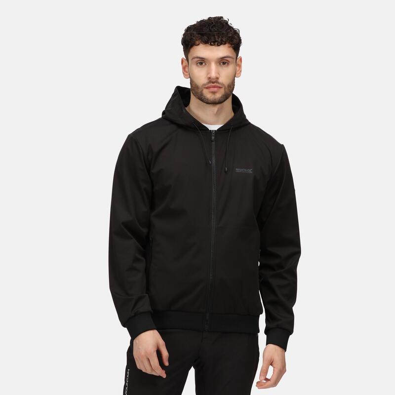 Endervale Veste de randonnée softshell pour homme - Noir