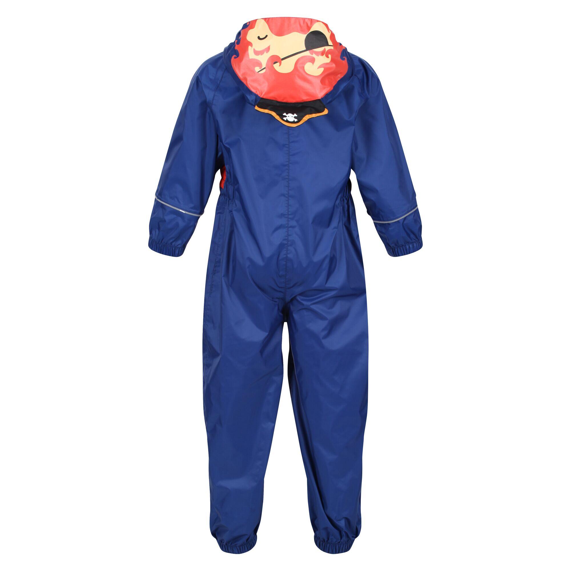 Charco Kids Hiking Hooded Puddle Suit - Blue Pirate 4/4