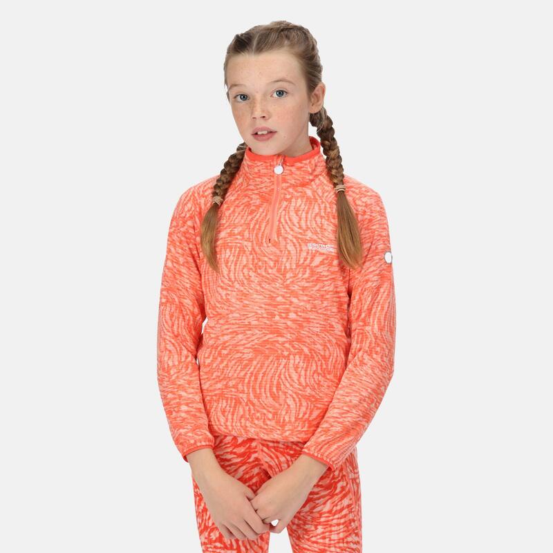 Junior Highton Polaire de marche zippé à moitié pour enfant - Orange pâle