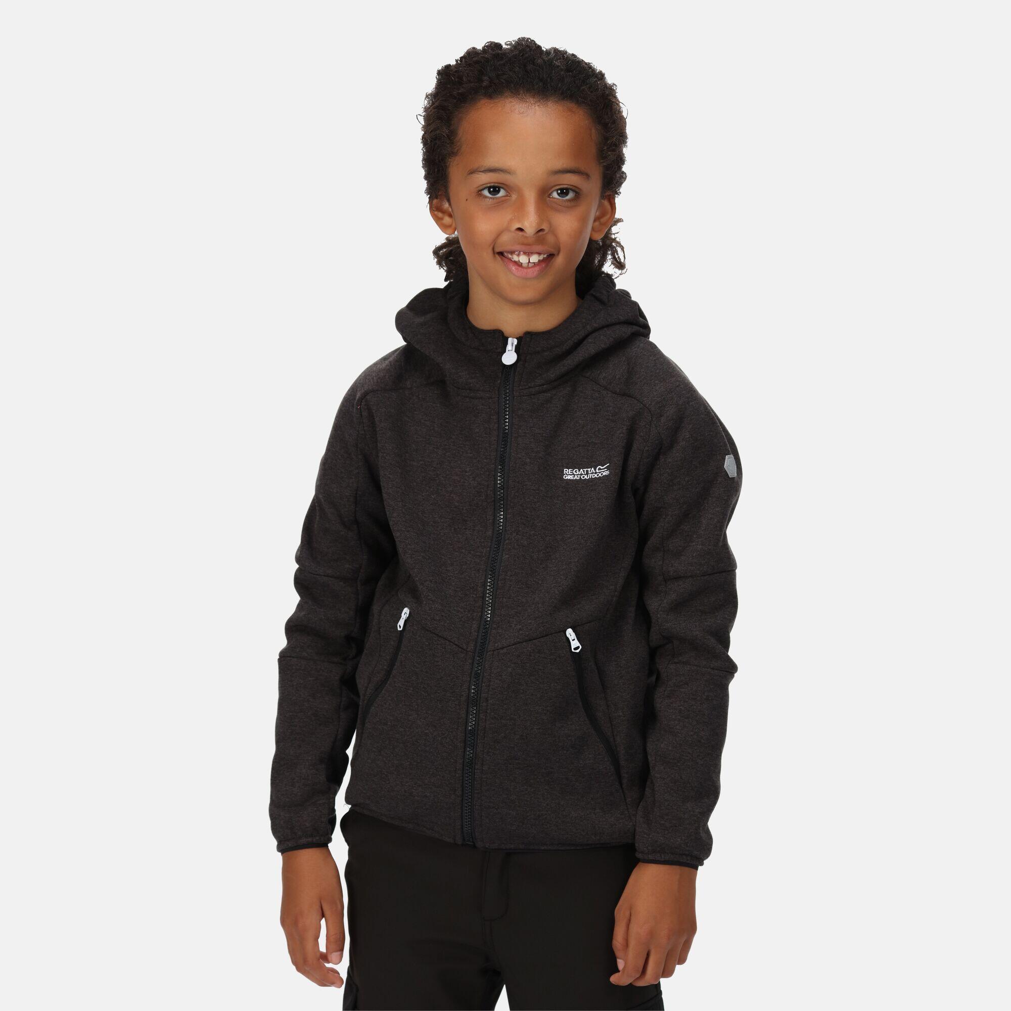 REGATTA Maxwell Kids Walking Full Zip Fleece - Black