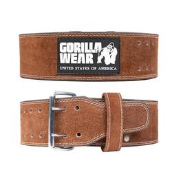 Gorilla Wear 4 Inch Leather Lifting Belt Brown