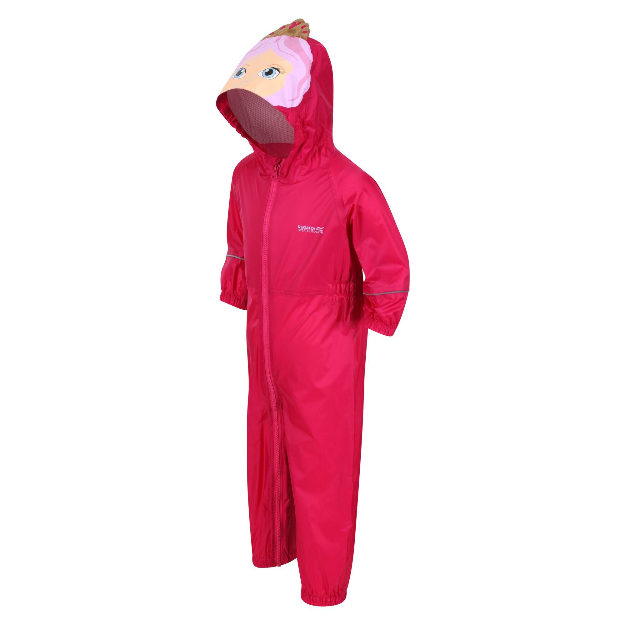 Charco Kids Hiking Hooded Puddle Suit - Pink Princess 4/5