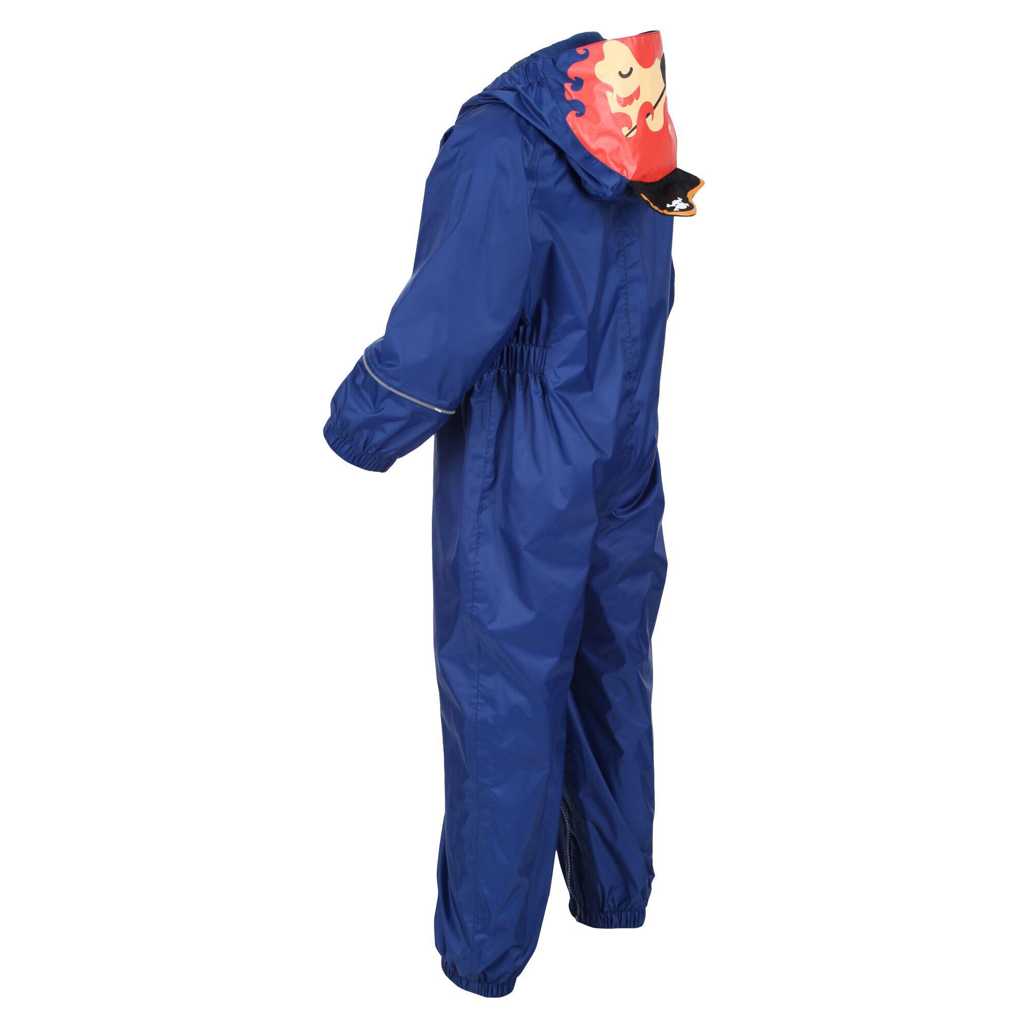 Charco Kids Hiking Hooded Puddle Suit - Blue Pirate 2/4