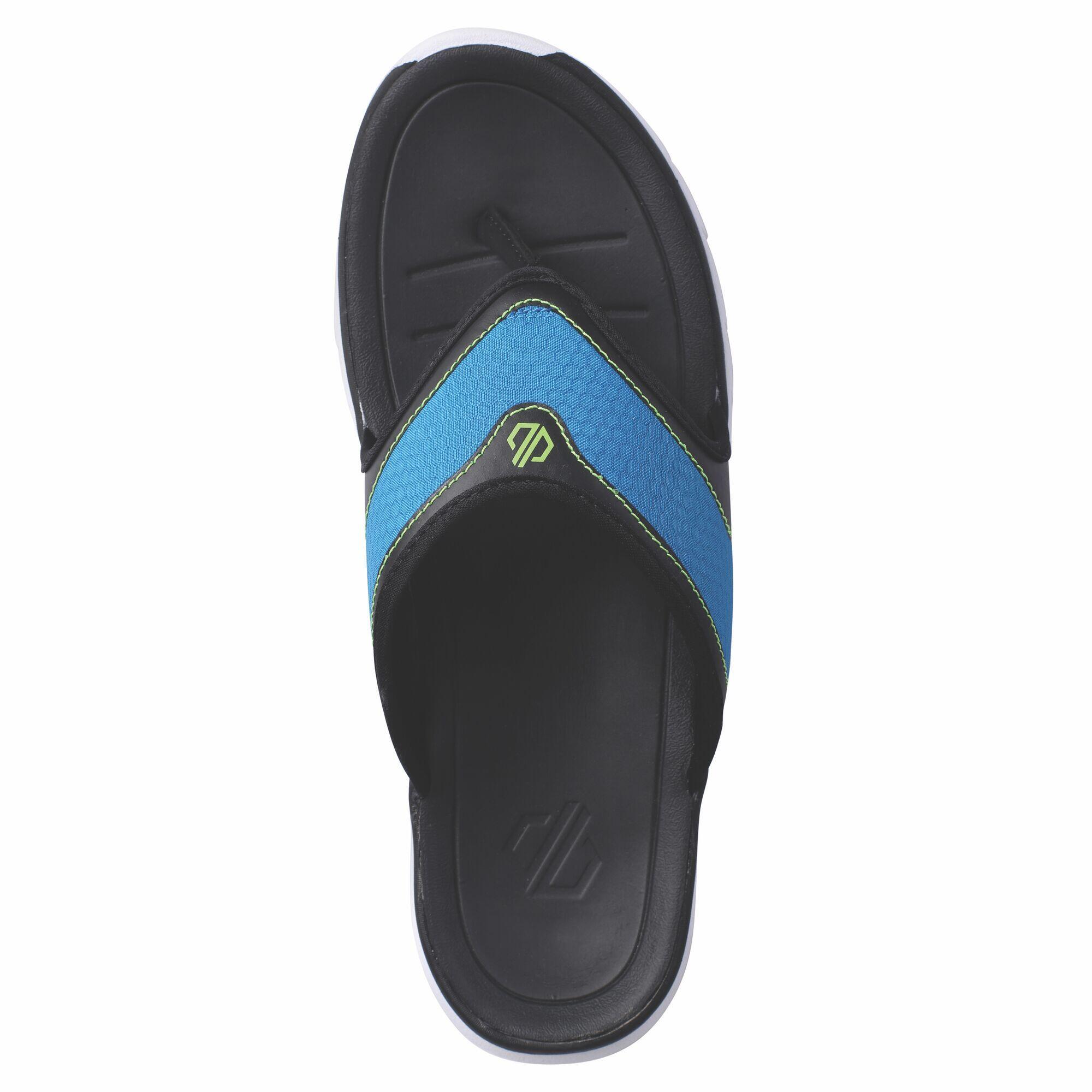 Xiro Men's Poolside Flip Flops - Petrol Blue Jasmine Green 4/5