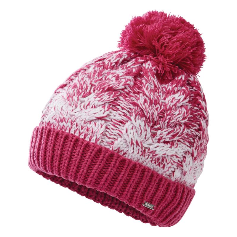 Mystify II Damen Ski-Mütze mit Fleece-Futter - Pink/Weiß