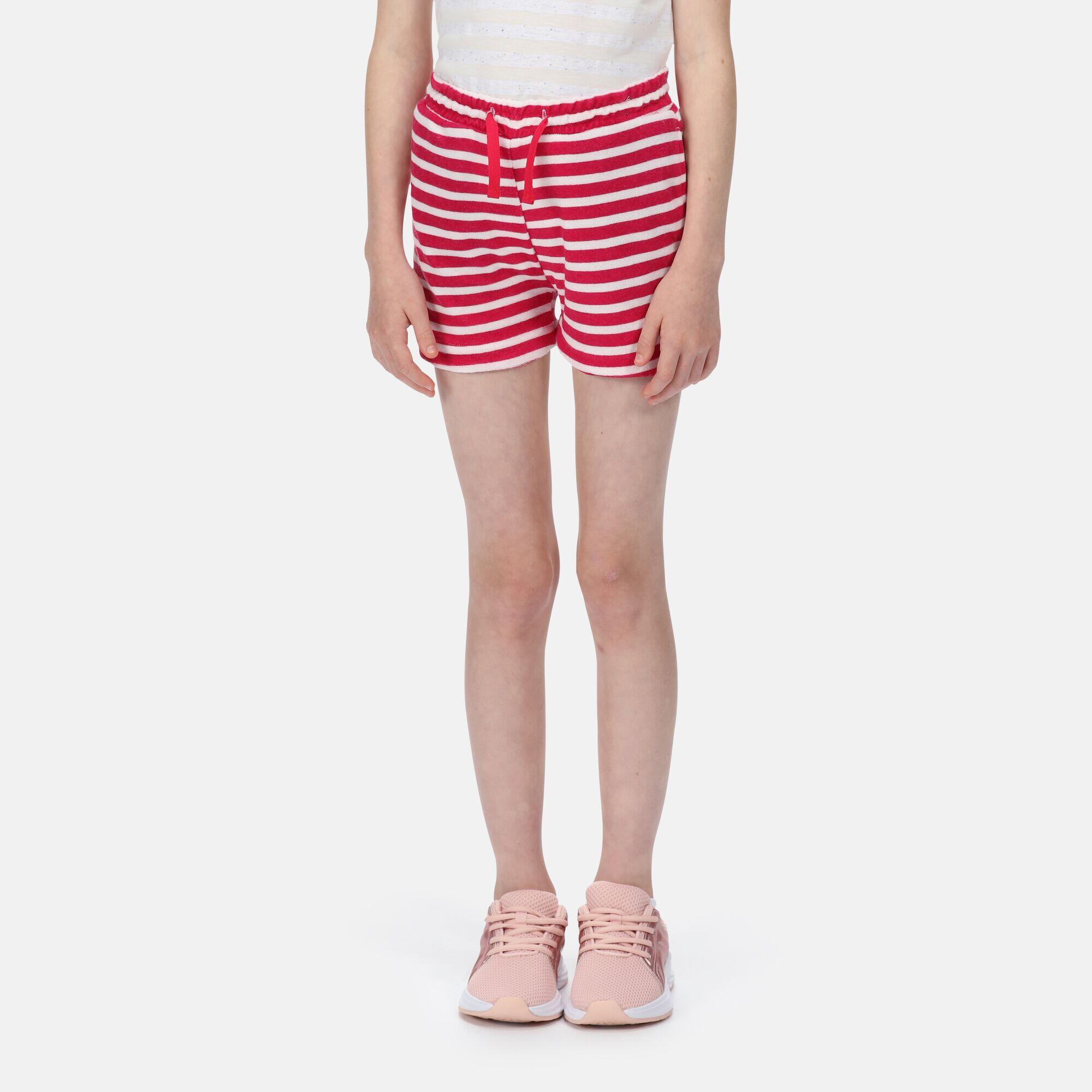 REGATTA Dayana Kids Walking Shorts - Pink Stripe