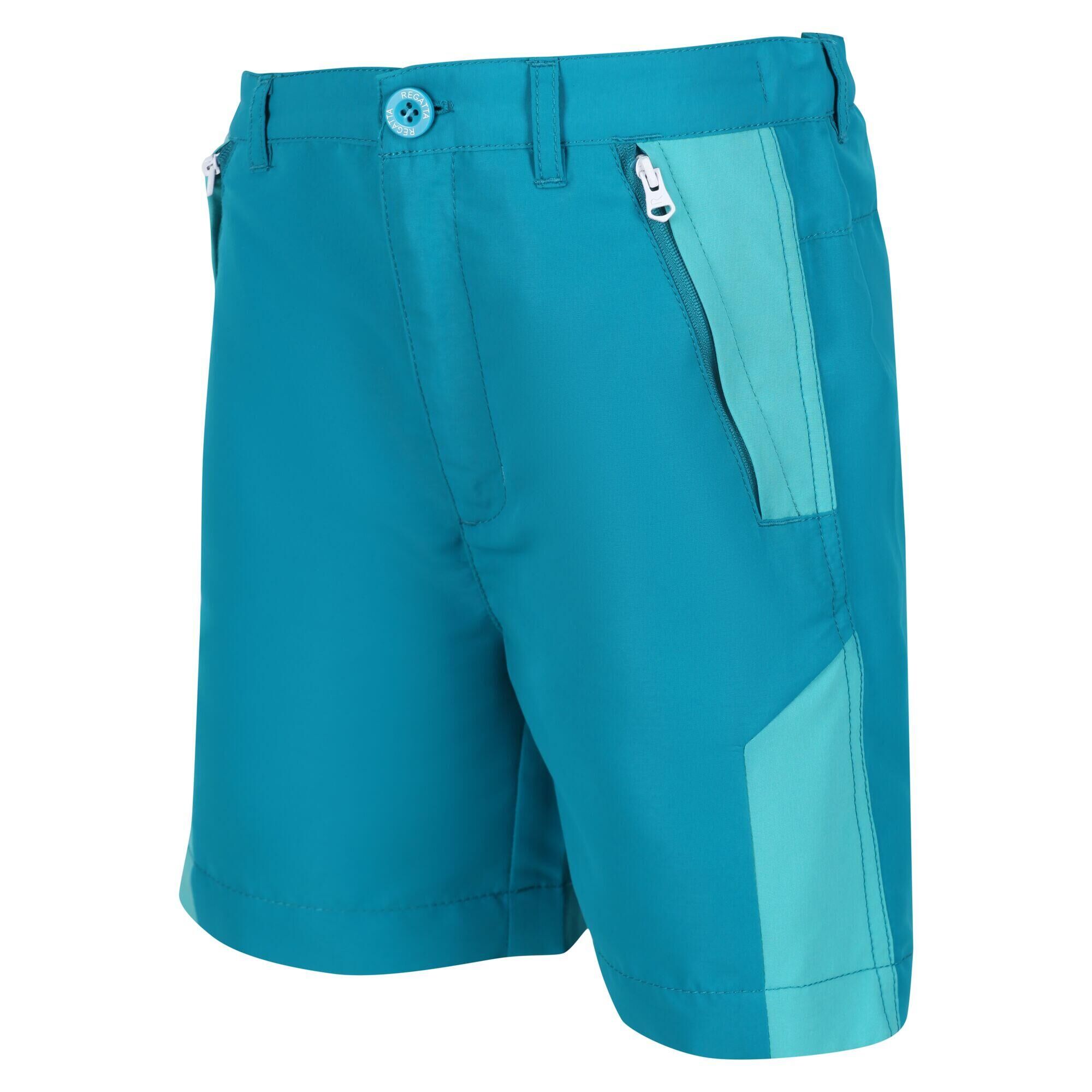 REGATTA Sorcer Mountain II Kids Hiking Shorts - Enamel Blue