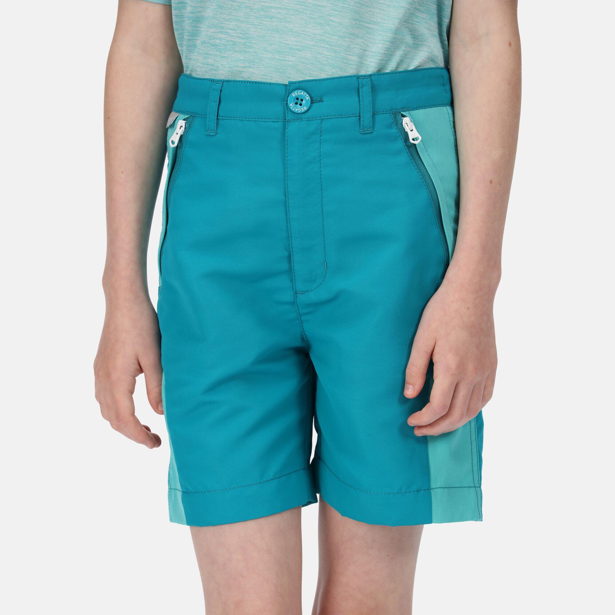 Sorcer Mountain II Kids Hiking Shorts - Enamel Blue 1/5