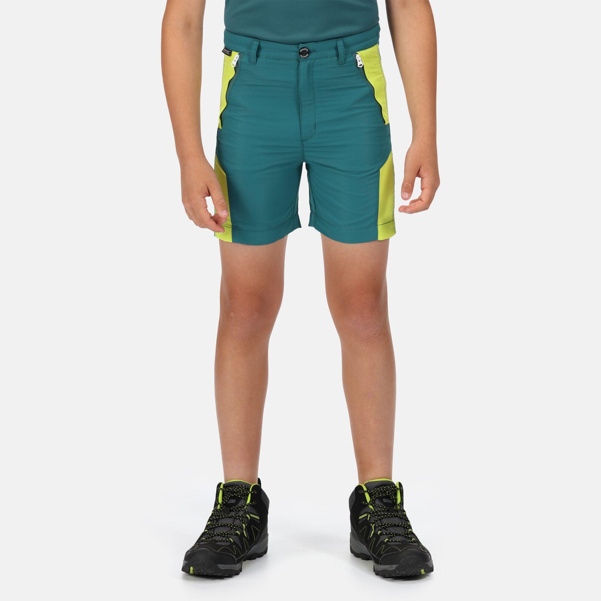 Sorcer Mountain II Kids Hiking Shorts - Pacific Green 1/5