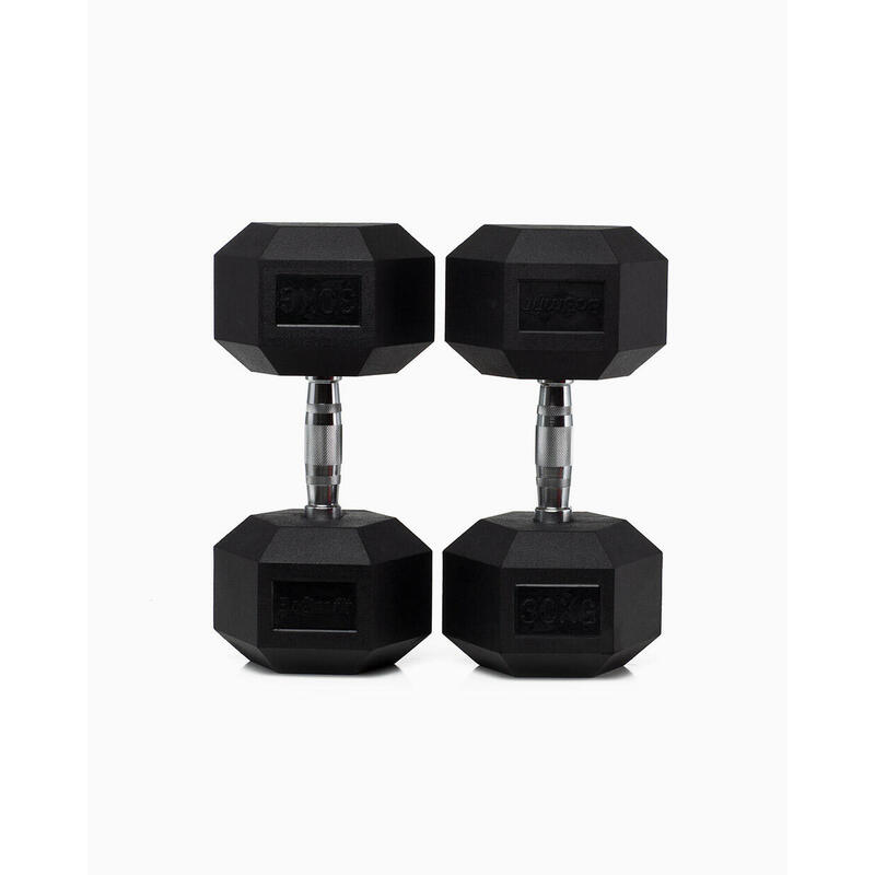 Mancuernas Hexagonales 30Kg (Pareja) - BOOMFIT