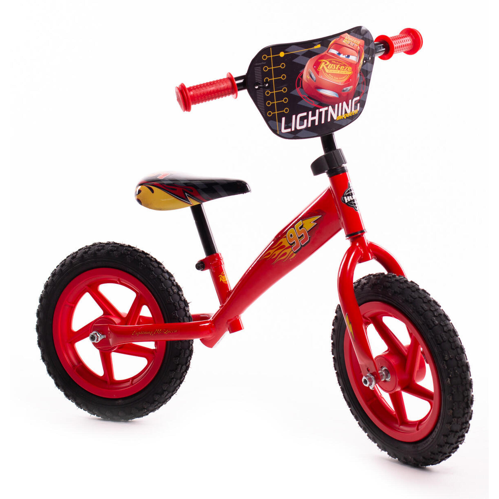 Huffy Disney Cars Balance Bike for Kids 2 - 4 yrs ft Lightning McQueen 1/6