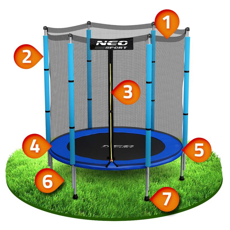 Trampolina ogrodowa Neo-Sport NS-04Z200F  dla dzieci 140 cm 4,5ft