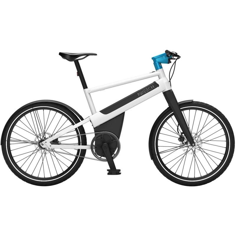 Vélo électrique urbain 100% automatique - IWEECH 24" S BLANC NACRÉ