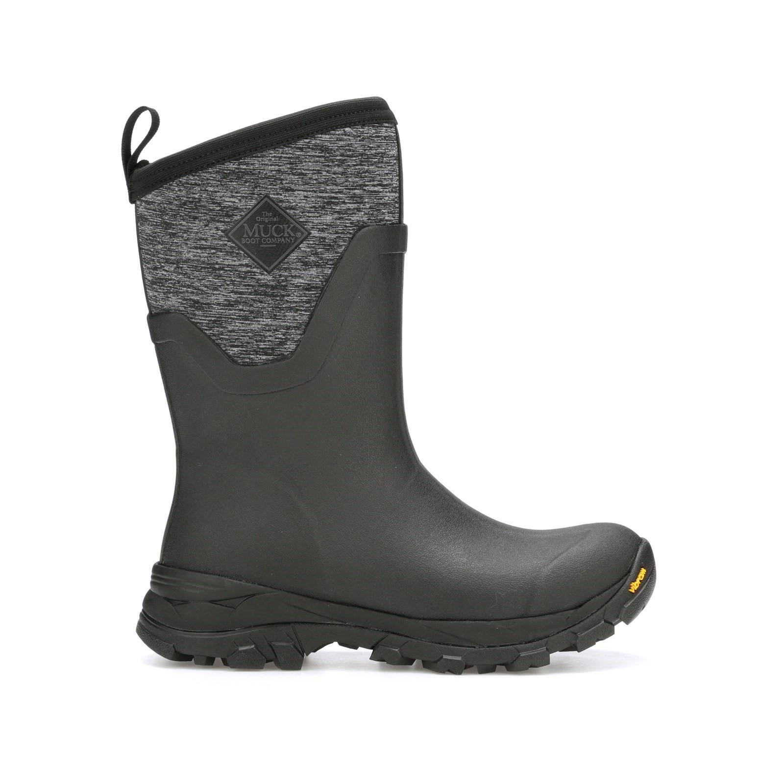 Womens/Ladies Arctic Ice Wellington Boots (Black/Heather Grey) 3/4