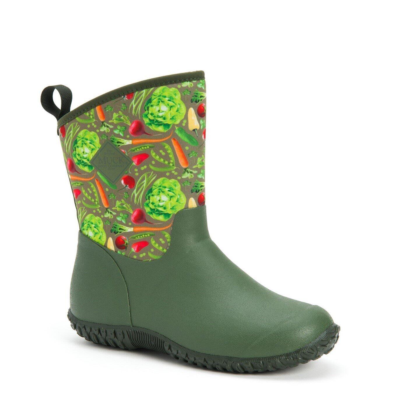 Womens/Ladies RHS Muckster II Boots (Green Print) 1/4