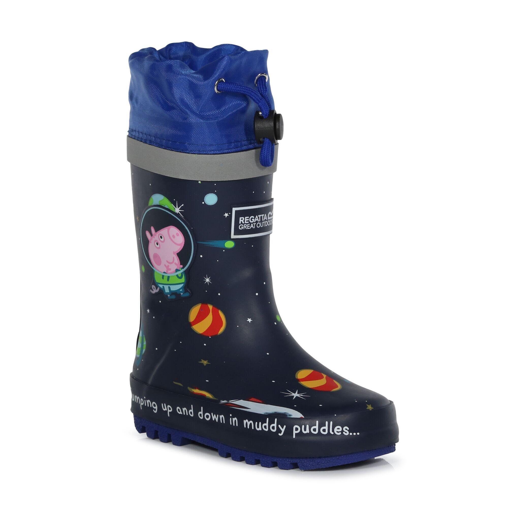 Childrens Kids Bottes de Wellington Peppa Pig Space Marine