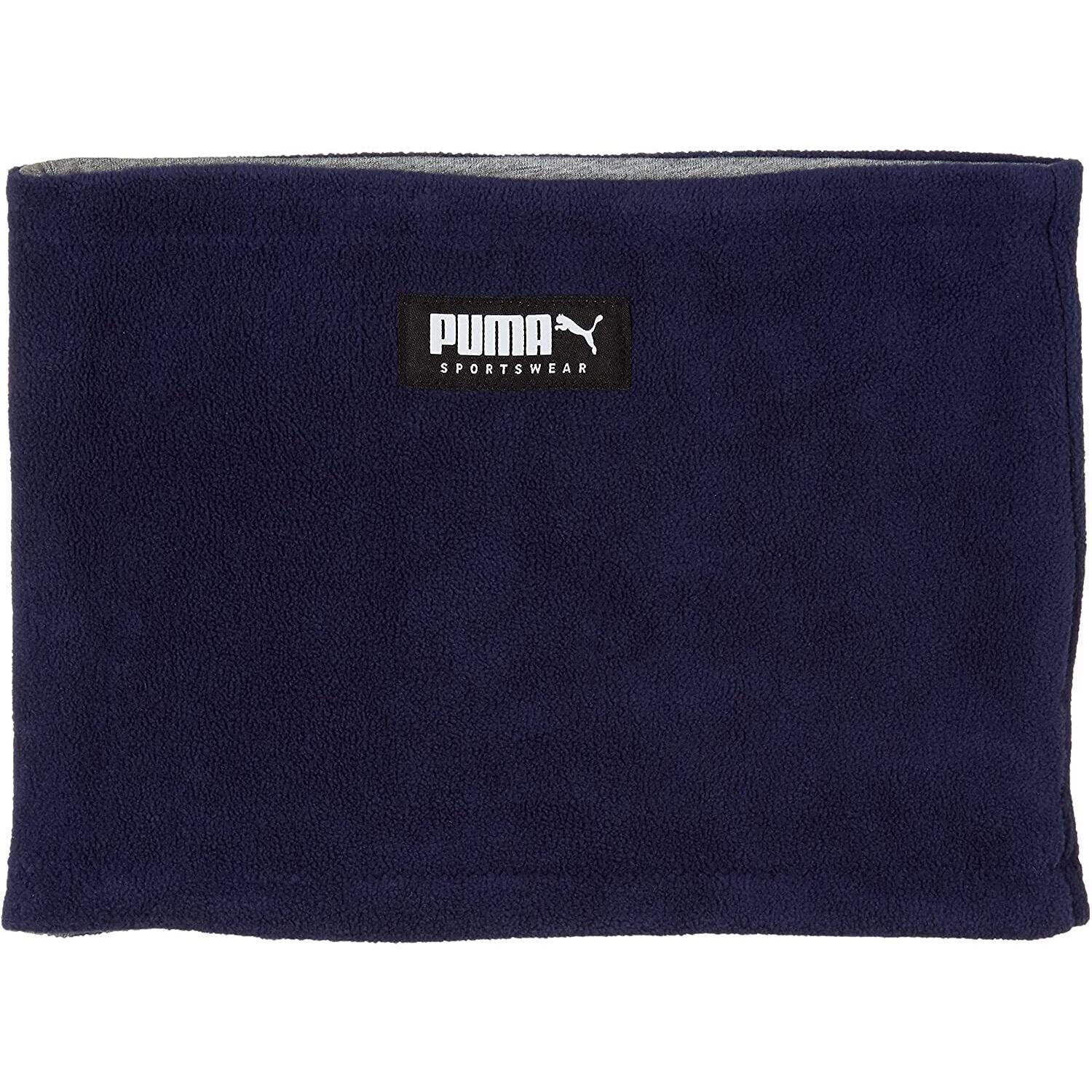 PUMA Fleece Reversible Neck Warmer (Peacoat/Grey Heather)