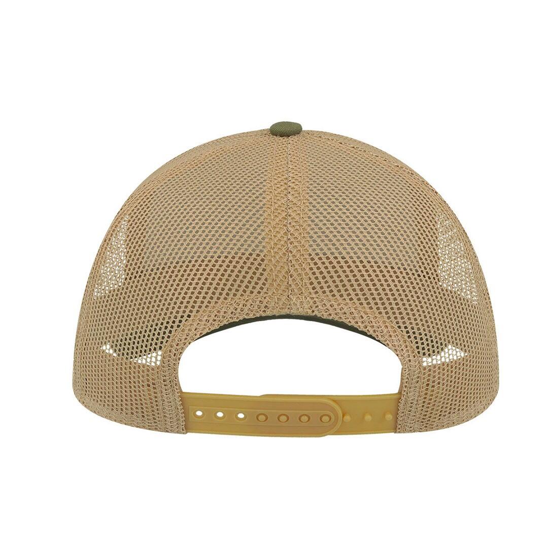 Rapper Canvas 5 Panel Trucker Cap (Olive/Khaki) 2/3