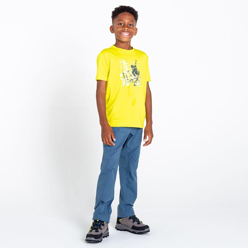 Rightful Tee korte wandel-T-shirt met korte mouwen voor kinderen - Neongroen