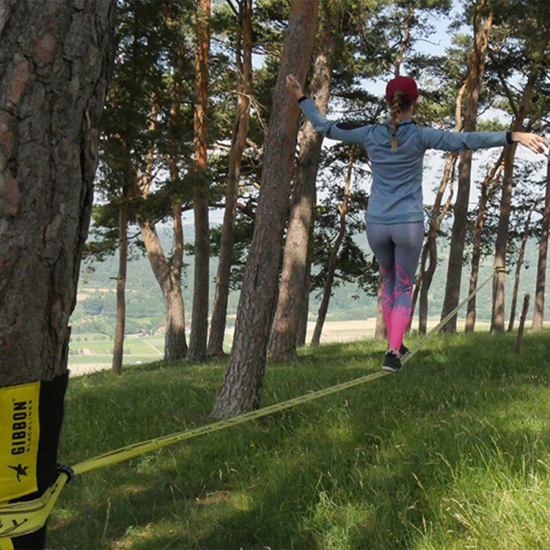 Slacklines Classic fornito con copertura a cricchetto (giallo)