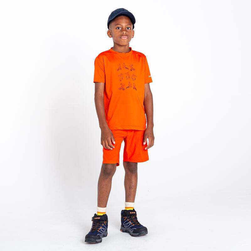 Rightful Tee korte wandel-T-shirt met korte mouwen voor kinderen - Middenoranje