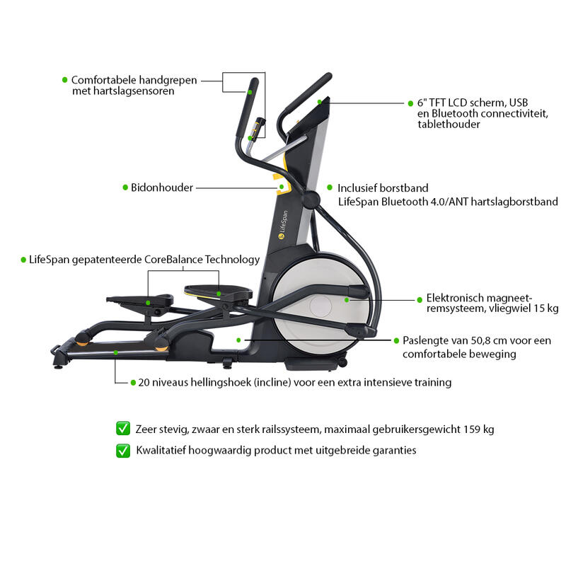 Bicicleta Elíptica LifeSpan E2i+