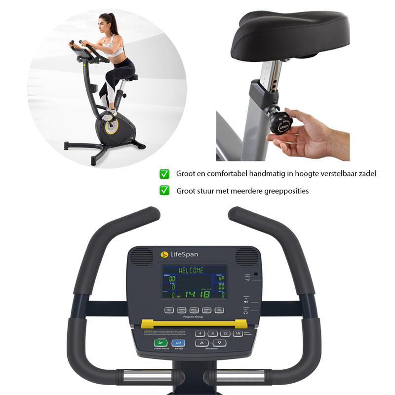 Hometrainer Upright Bike C3i - LCD Scherm - Bluetooth - 20 Programmas