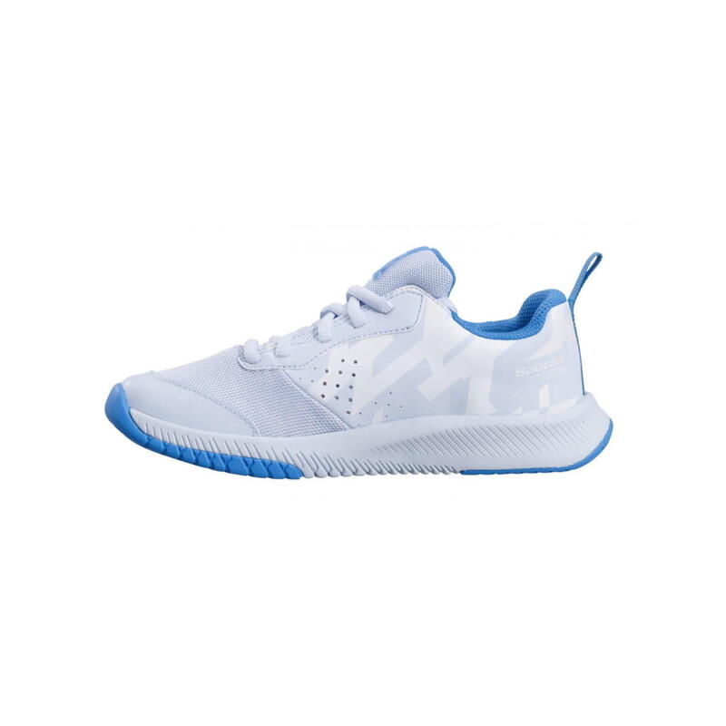 Buty tenisowe dziecięce Babolat Pulsion AC Kid white/illusion blue 29