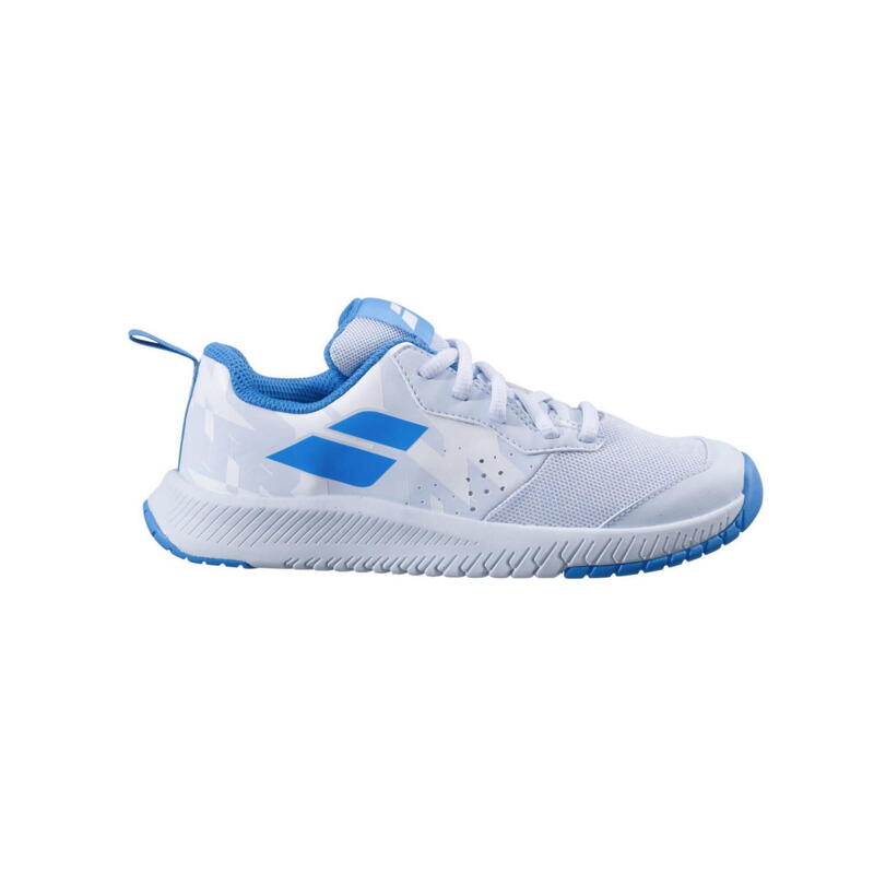 Buty tenisowe dziecięce Babolat Pulsion AC Kid white/illusion blue 30