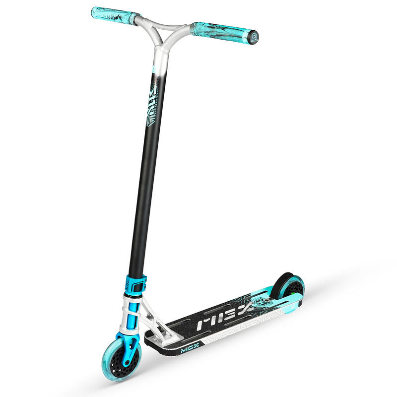 Scooter Freestyle Scooter  MGX Extreme E1  Silber-türkis