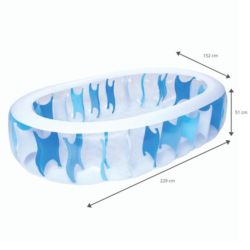 Piscina Hinchable Autoportante Infantil Bestway 229x152x51 cm Diseño Elíptica Ed