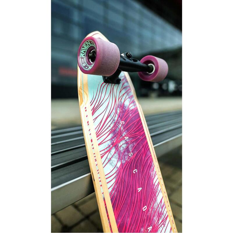 Heren Longboard surfskate Cascada Roze/Mint