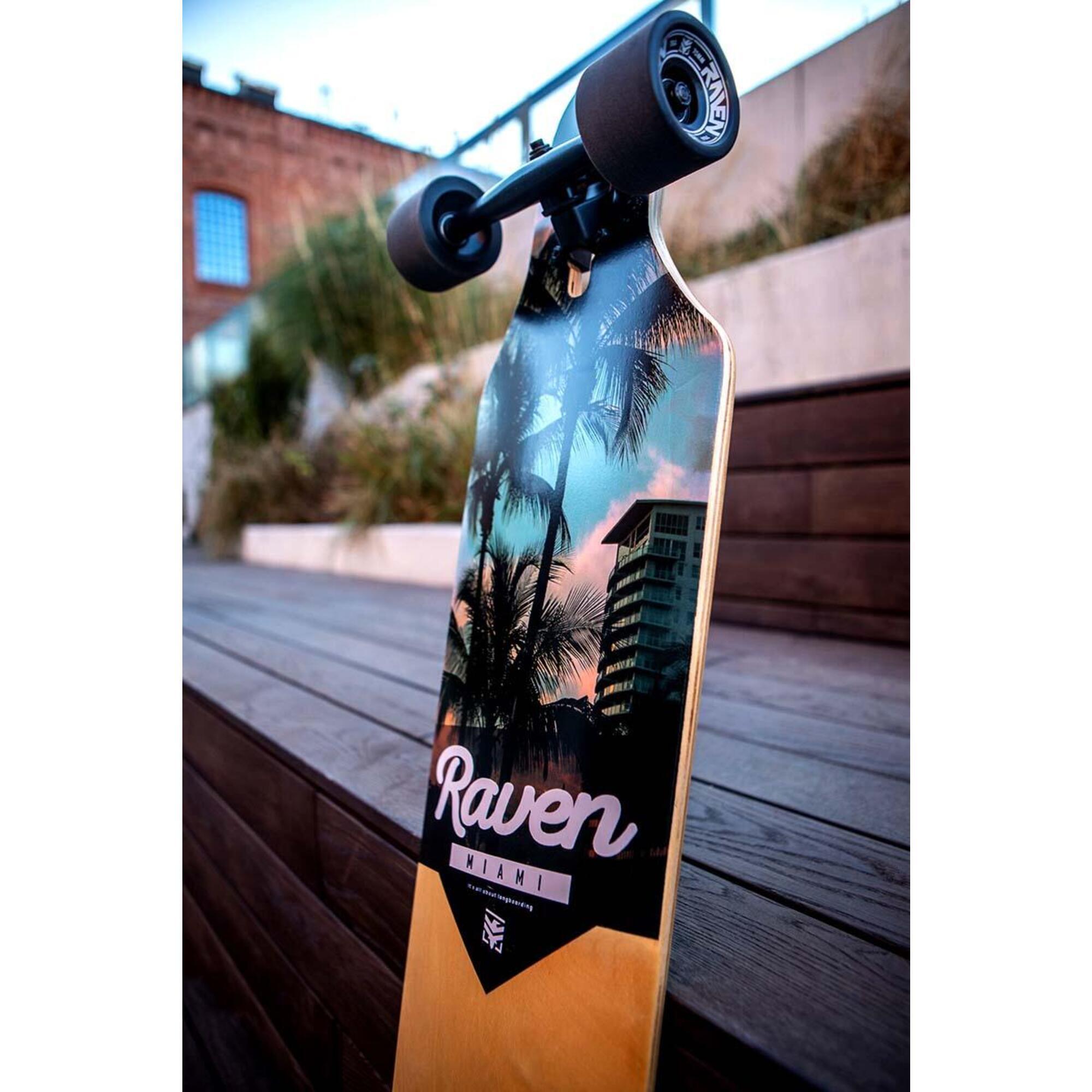 Longboard Miami Zwart/Hout