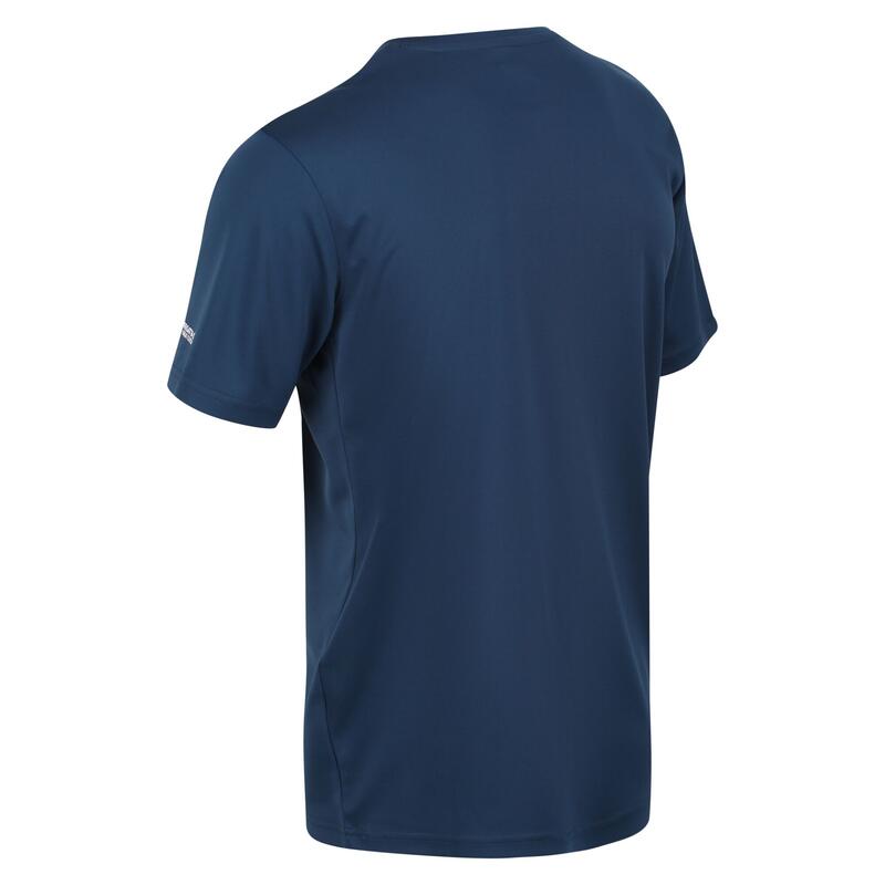 Fingal VI wandel-T-shirt met korte mouwen voor heren - Midden marineblauw