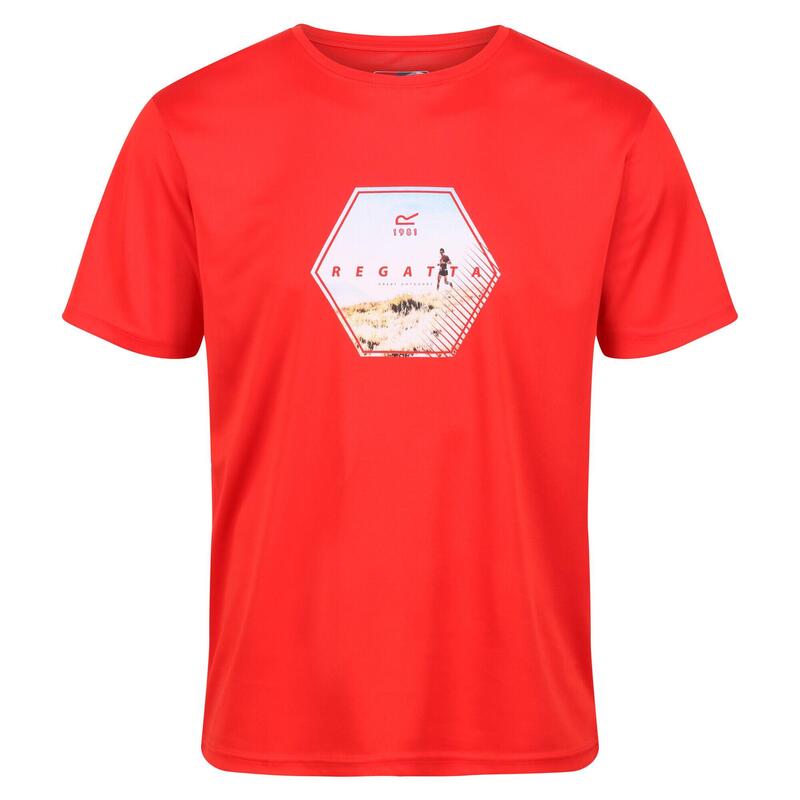 Fingal VI T-shirt de marche à manches courtes pour homme - Rouge
