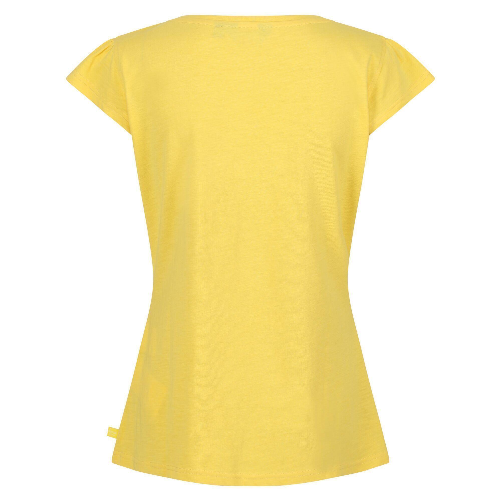 Womens/Ladies Francine V Neck TShirt (Maize Yellow) 2/5