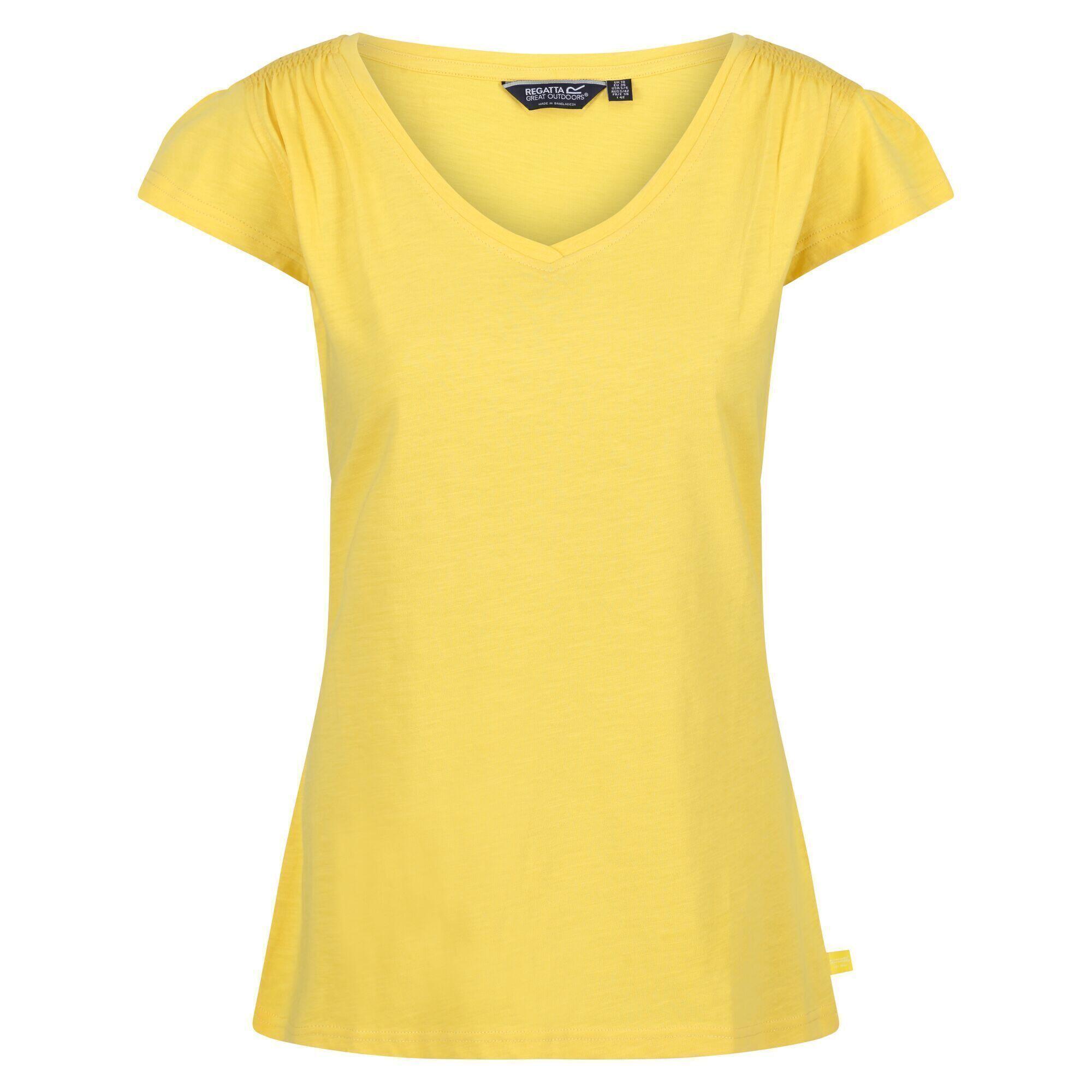 Womens/Ladies Francine V Neck TShirt (Maize Yellow) 1/5