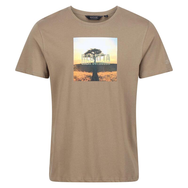 T-Shirt Algodão Árvore Cline VI Homem Areia Dourada