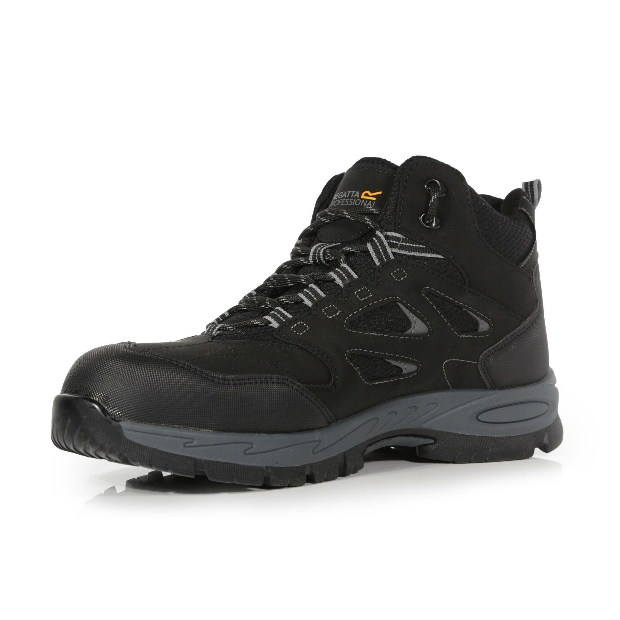 Mens Mudstone Safety Boots (Black/Granite) 3/5