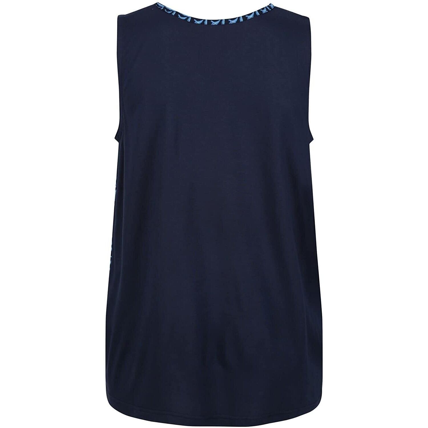 Womens/Ladies Janessa Tile Top (Navy) 2/5