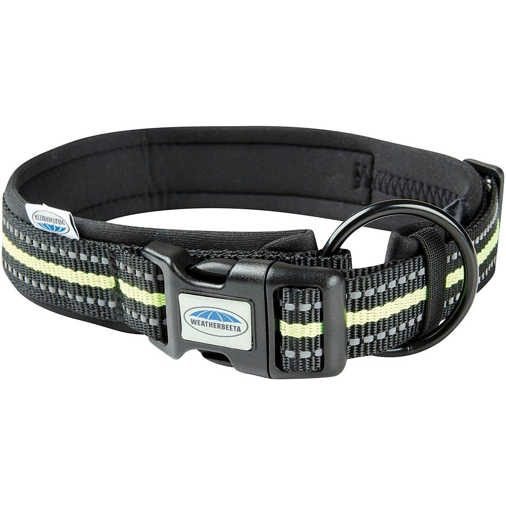 WEATHERBEETA Reflective Dog Collar (Black/Yellow)