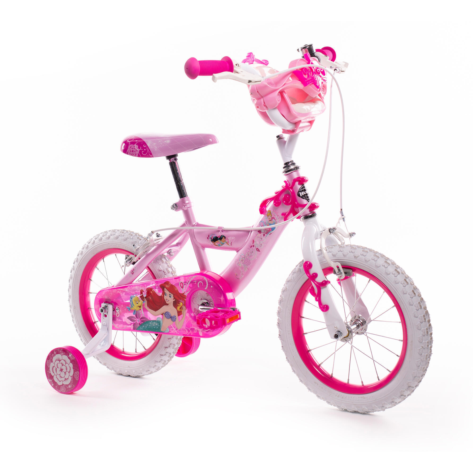 Huffy Disney Princess Girls Bike 14 Inch 4-6 Yrs Pink + Stabilisers 1/7